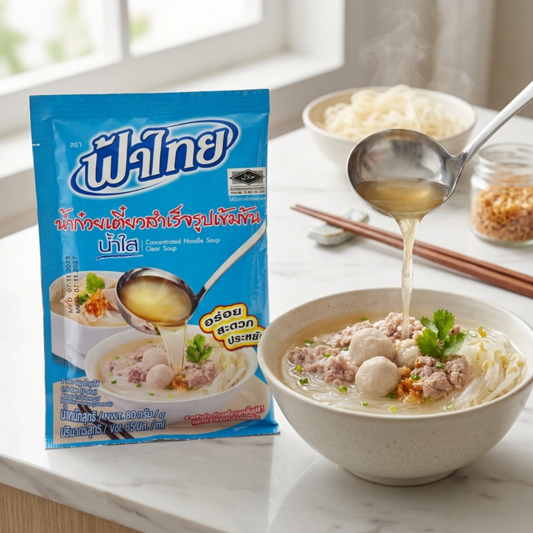 Fa Thai Nudelsuppen-Konzentrat – Klare Suppe (80g)