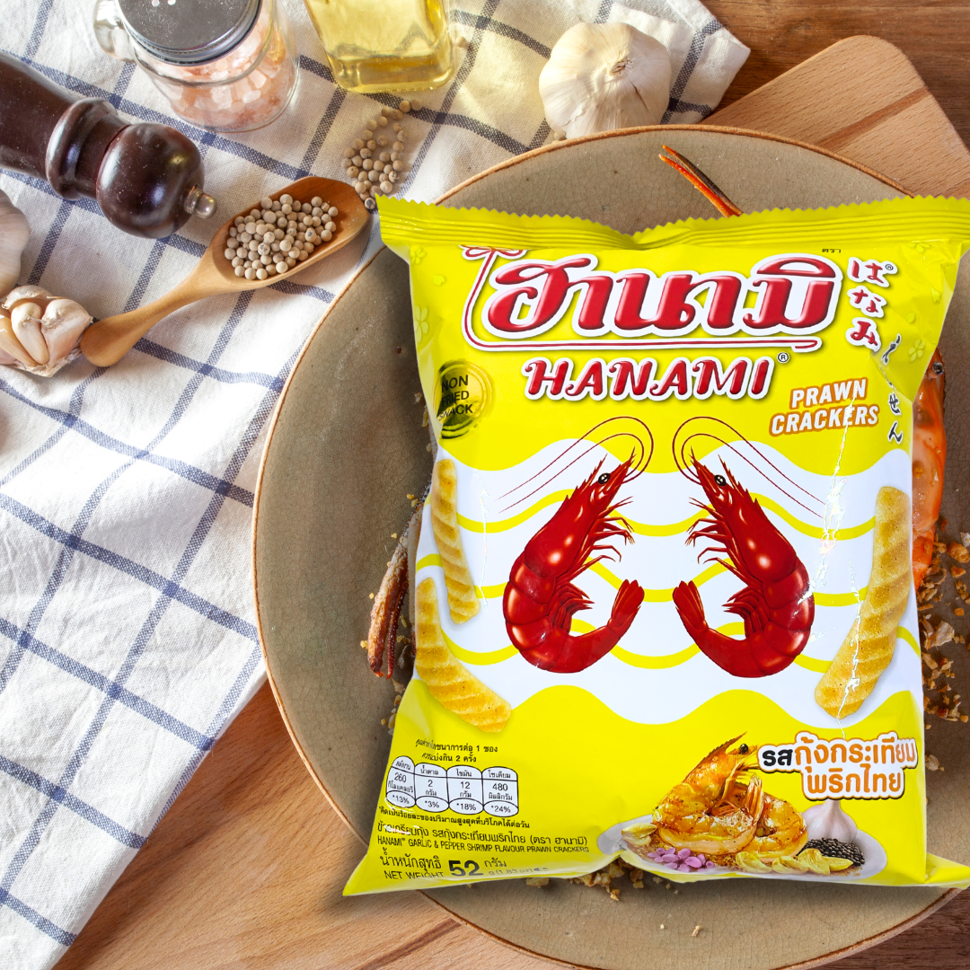Hanami Garnelencracker – Knoblauch & Pfeffer (52g)