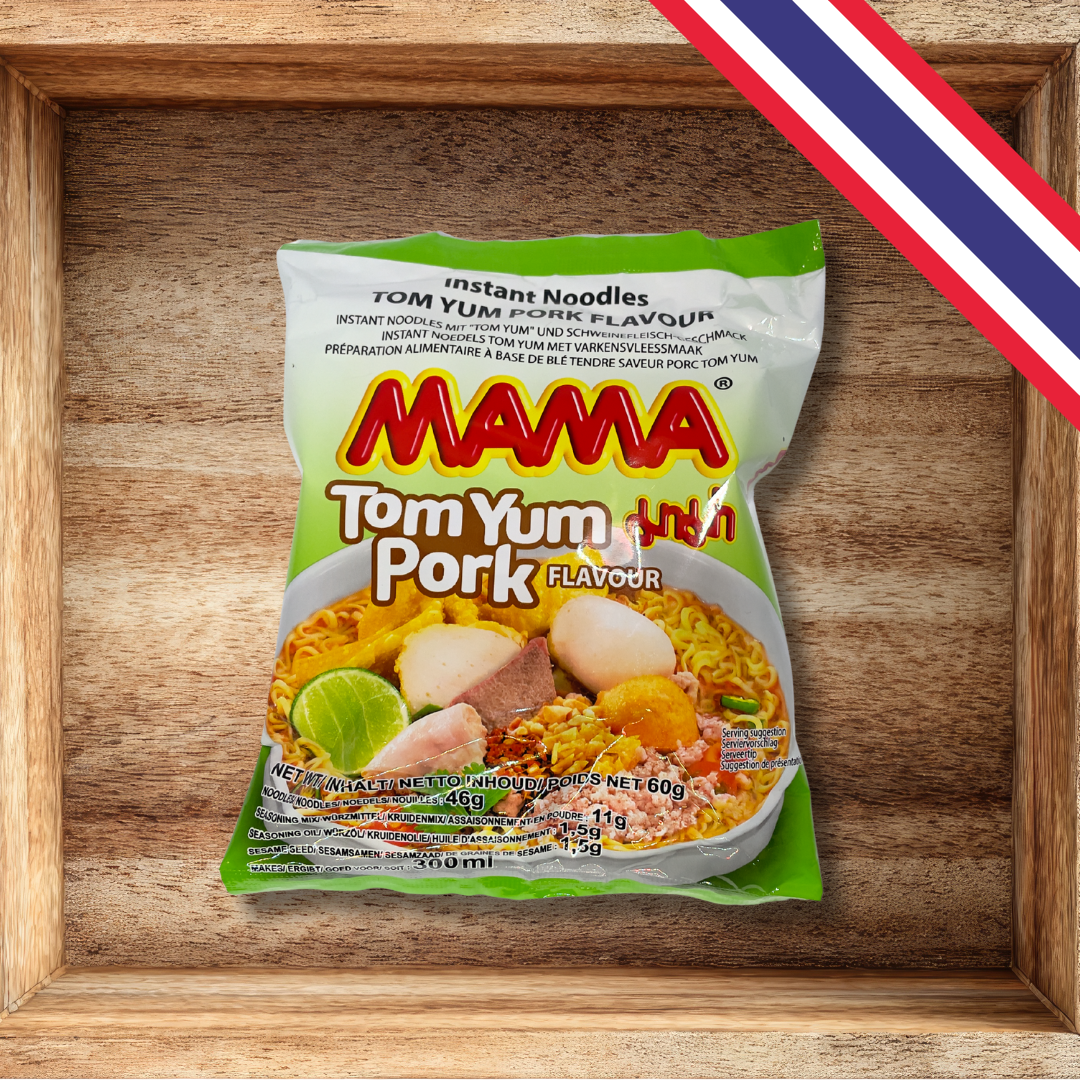MAMA Instant Nudeln – Tom Yum Schweinefleischgeschmack (60g)