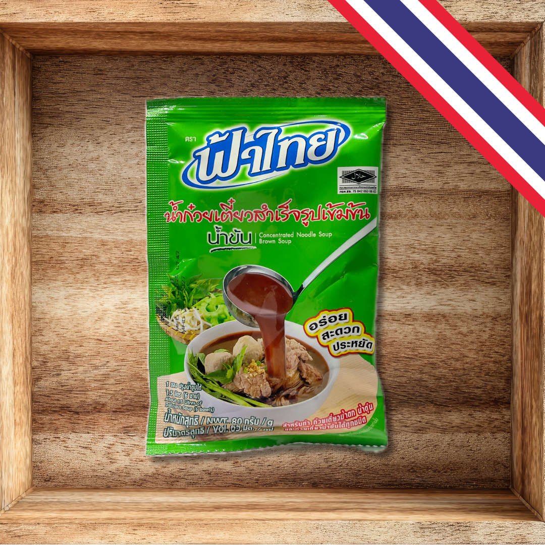 Fa Thai Nudelsuppen-Konzentrat – Braune Suppe / Nam Tok (80g)